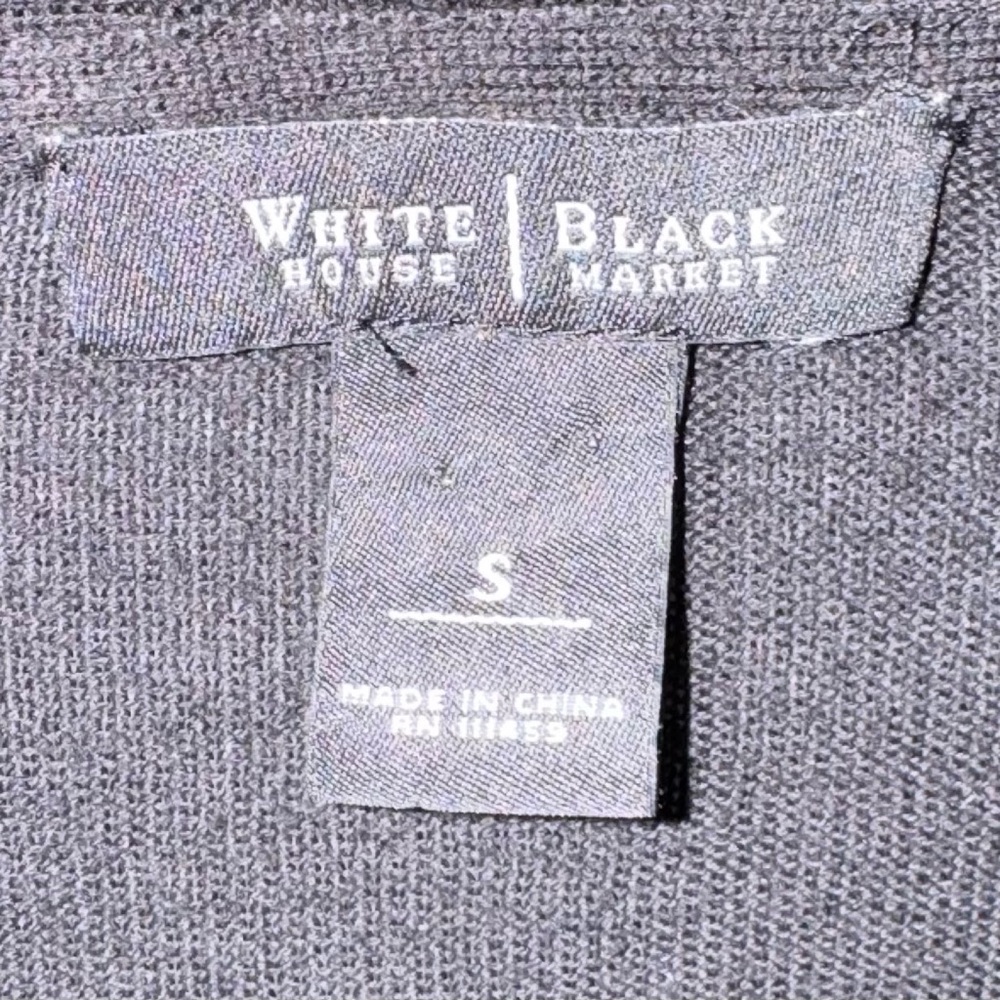 White House Black Market Charcoal Knit Top